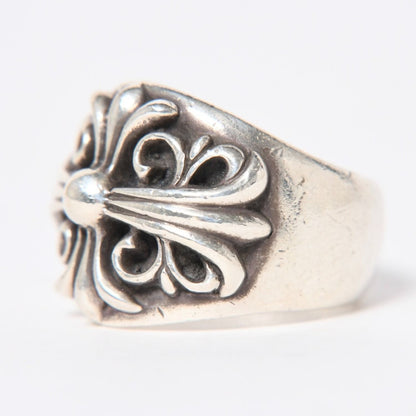 Chrome Hearts Keeper Ring Floral Arabesque Pattern 925 Sterling Silver — view 4
