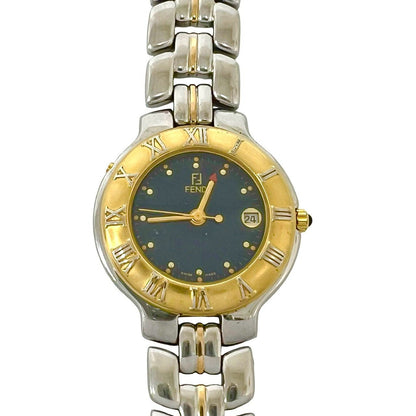Fendi Vintage Stainless Quartz Watch Wrist Silver Gold — view 5