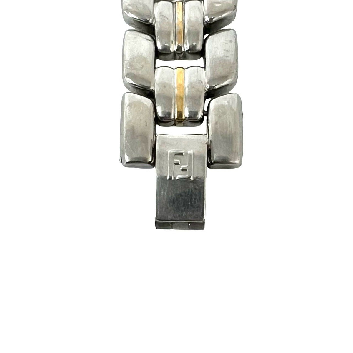 Fendi Vintage Stainless Quartz Watch Wrist Silver Gold — view 4