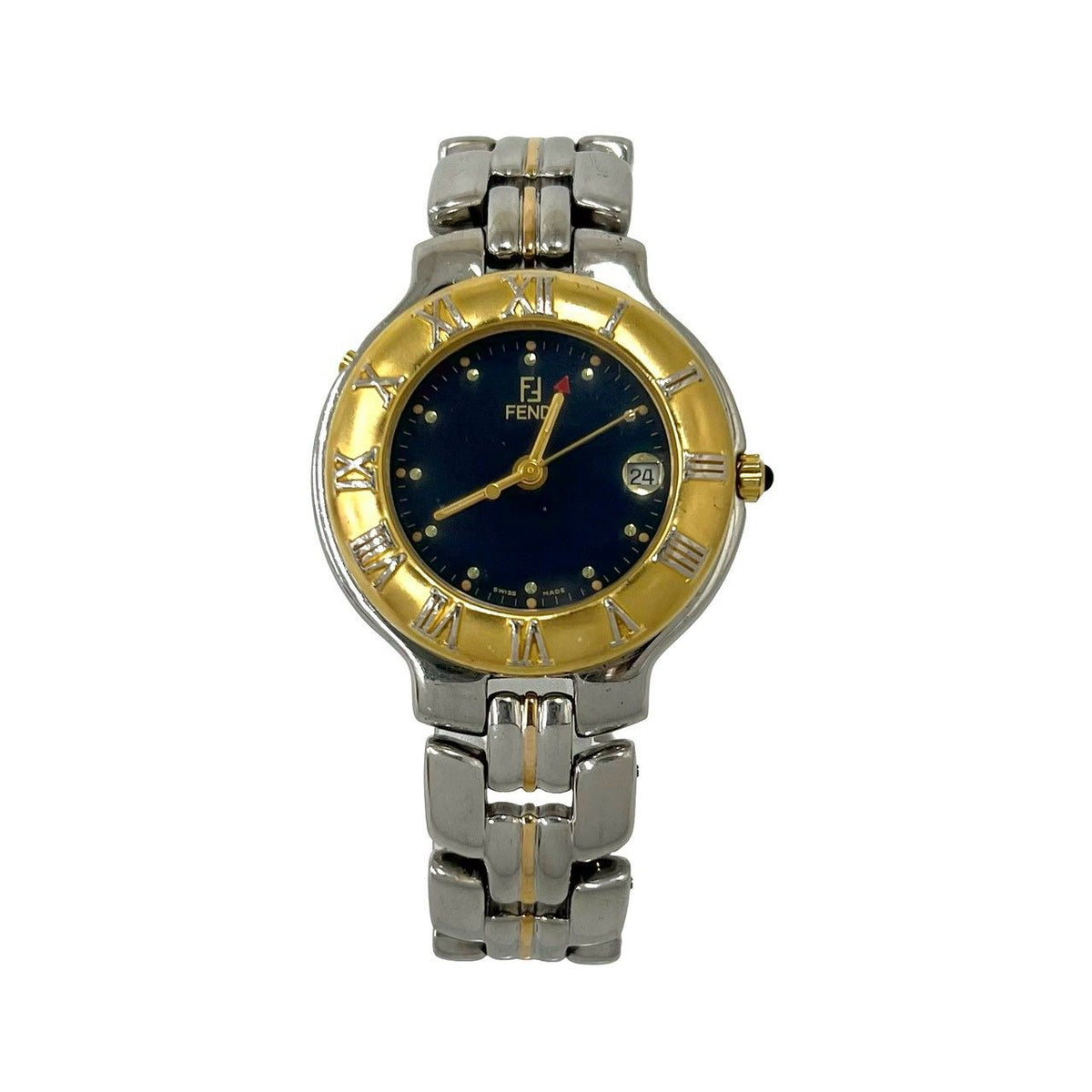 Fendi Vintage Stainless Quartz Watch Wrist Silver Gold — view 8