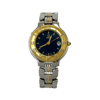 Fendi Vintage Stainless Quartz Watch Wrist Silver Gold — view 8