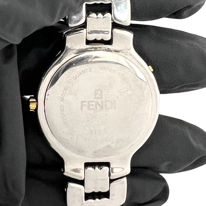 Fendi Vintage Stainless Quartz Watch Wrist Silver Gold — view 6