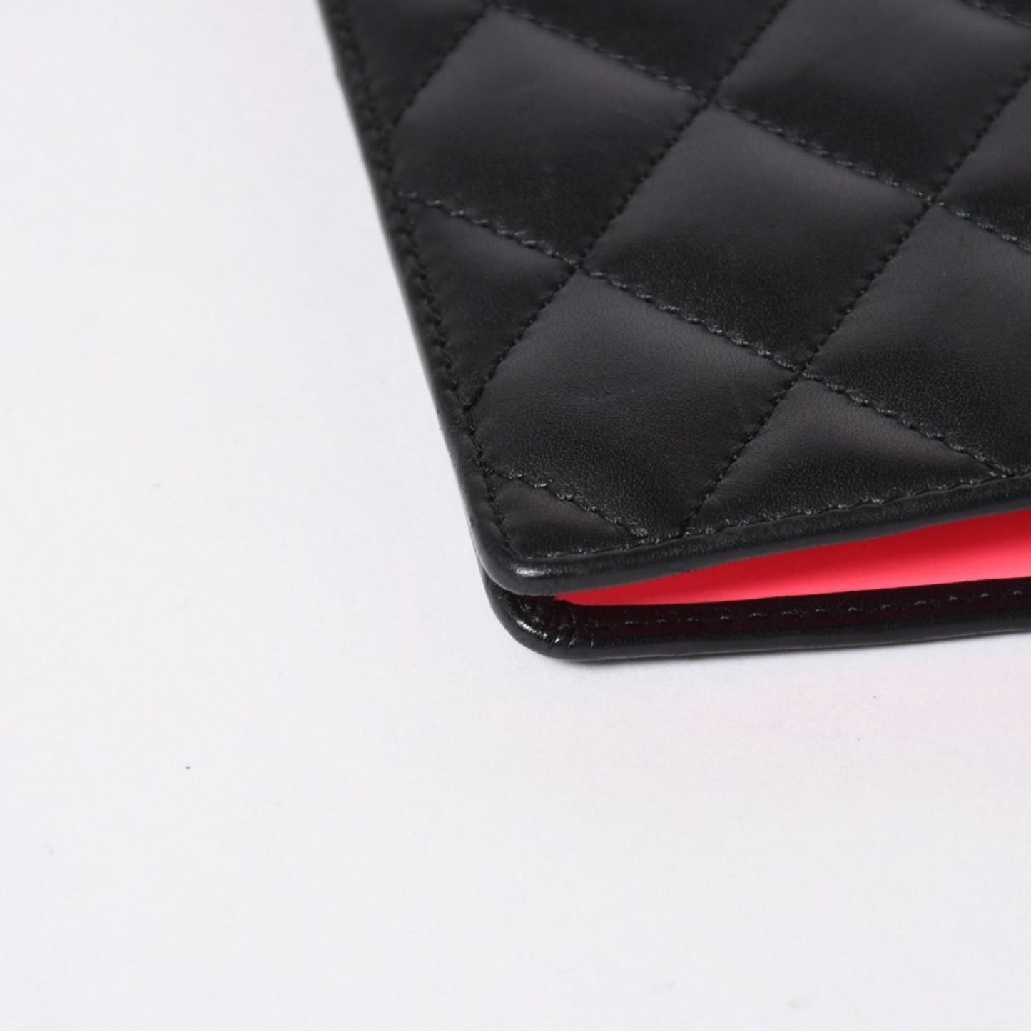 Chanel Cambon Line Wallet CC Logo Patch Calfskin Black Pink Silver — view 6