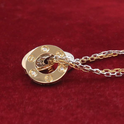 Cartier Love Three Hoop Necklace Diamond — view 2