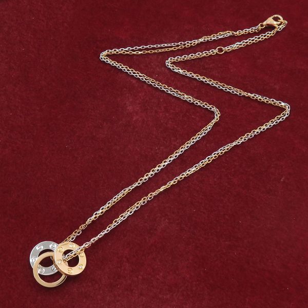 Cartier Love Three Hoop Necklace Diamond — view 4