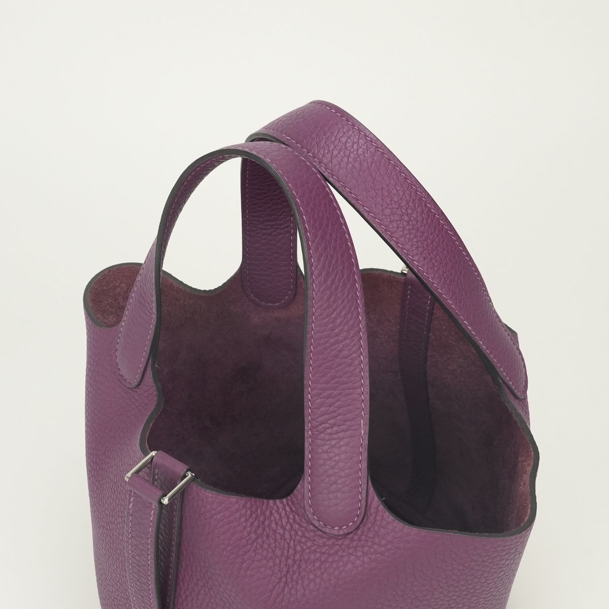 Hermes Picotin Lock PM 18 PM Tote Bag Taurillon Clemence Tosca Pink Silver — view 4