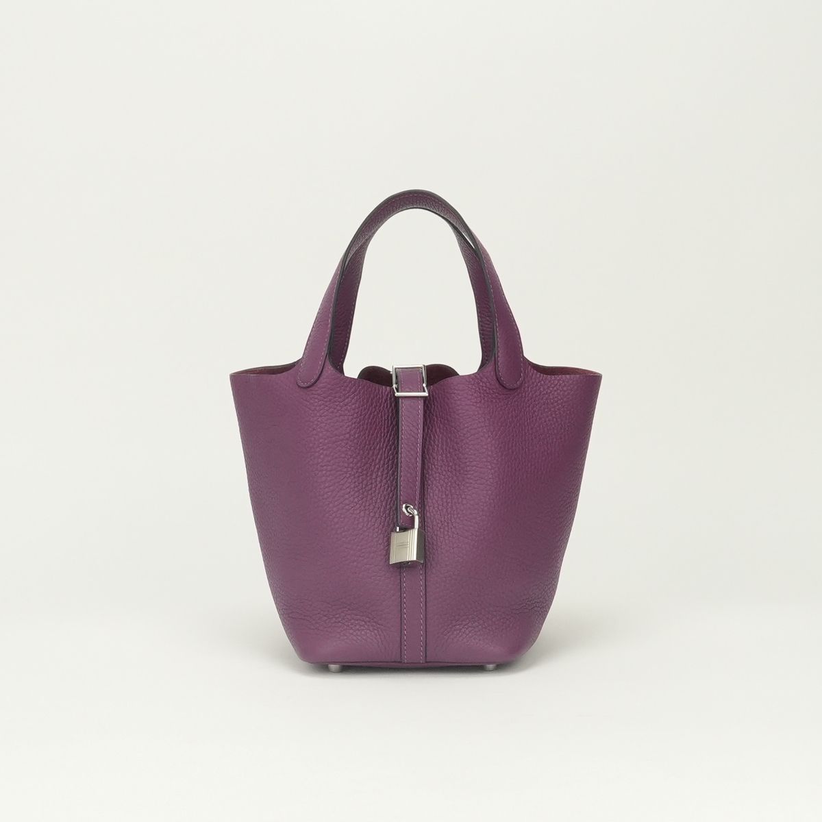 Hermes Picotin Lock PM 18 PM Tote Bag Taurillon Clemence Tosca Pink Silver