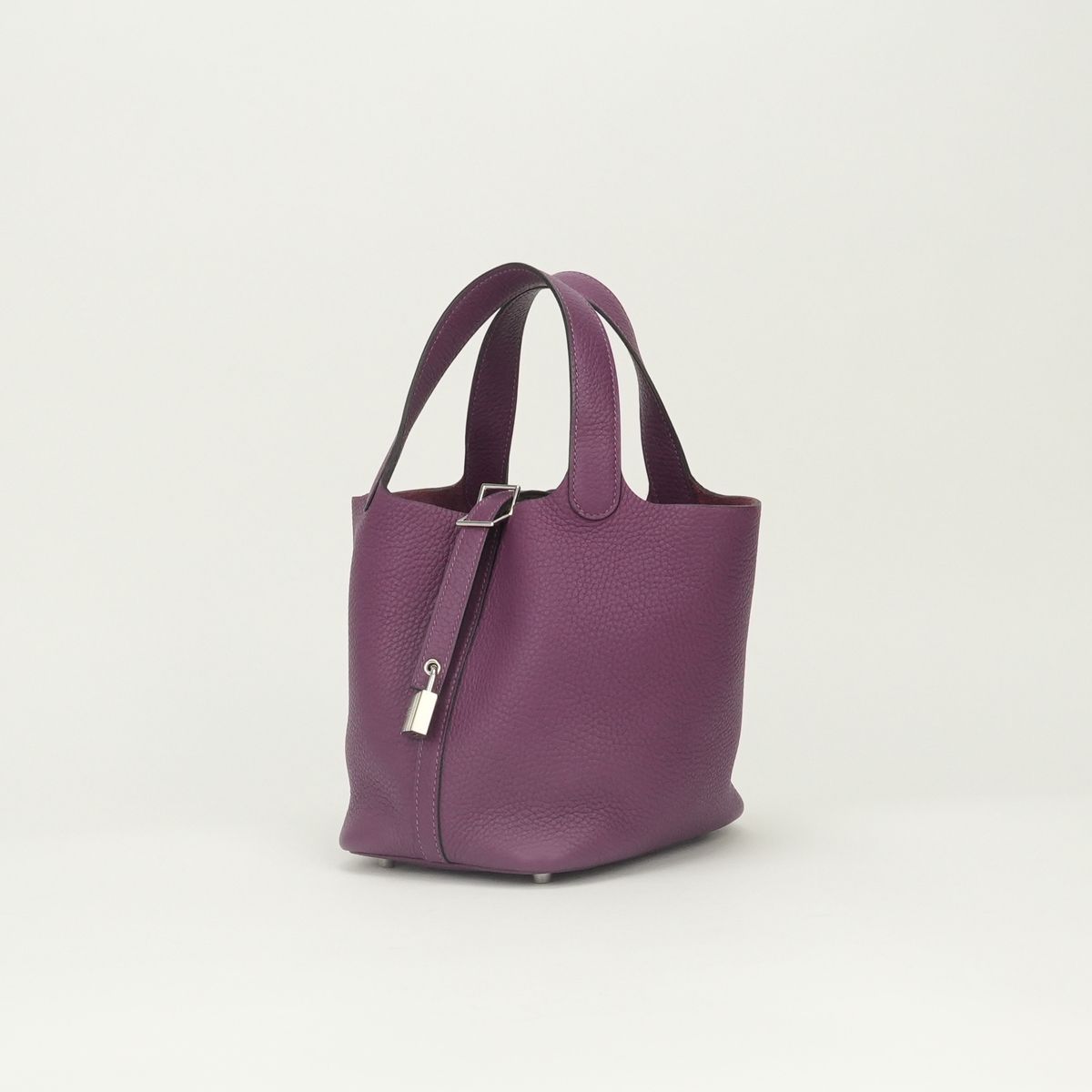 Hermes Picotin Lock PM 18 PM Tote Bag Taurillon Clemence Tosca Pink Silver — view 2