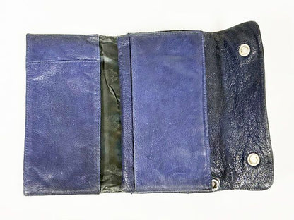 Chrome Hearts Wave Cross Ball Navy Wallet Leather — view 4