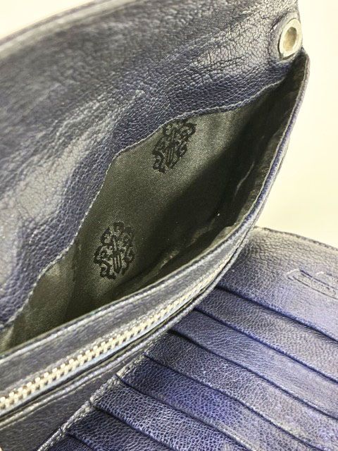 Chrome Hearts Wave Cross Ball Navy Wallet Leather — view 6