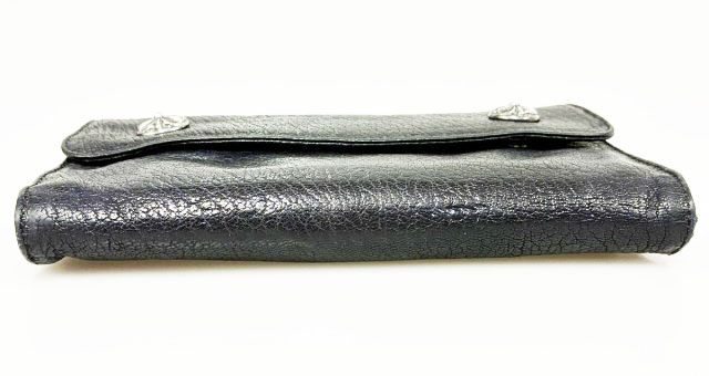Chrome Hearts Wave Cross Ball Navy Wallet Leather — view 7