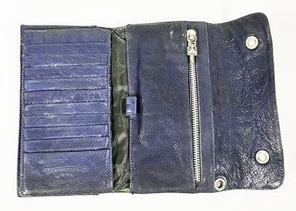 Chrome Hearts Wave Cross Ball Navy Wallet Leather — view 3