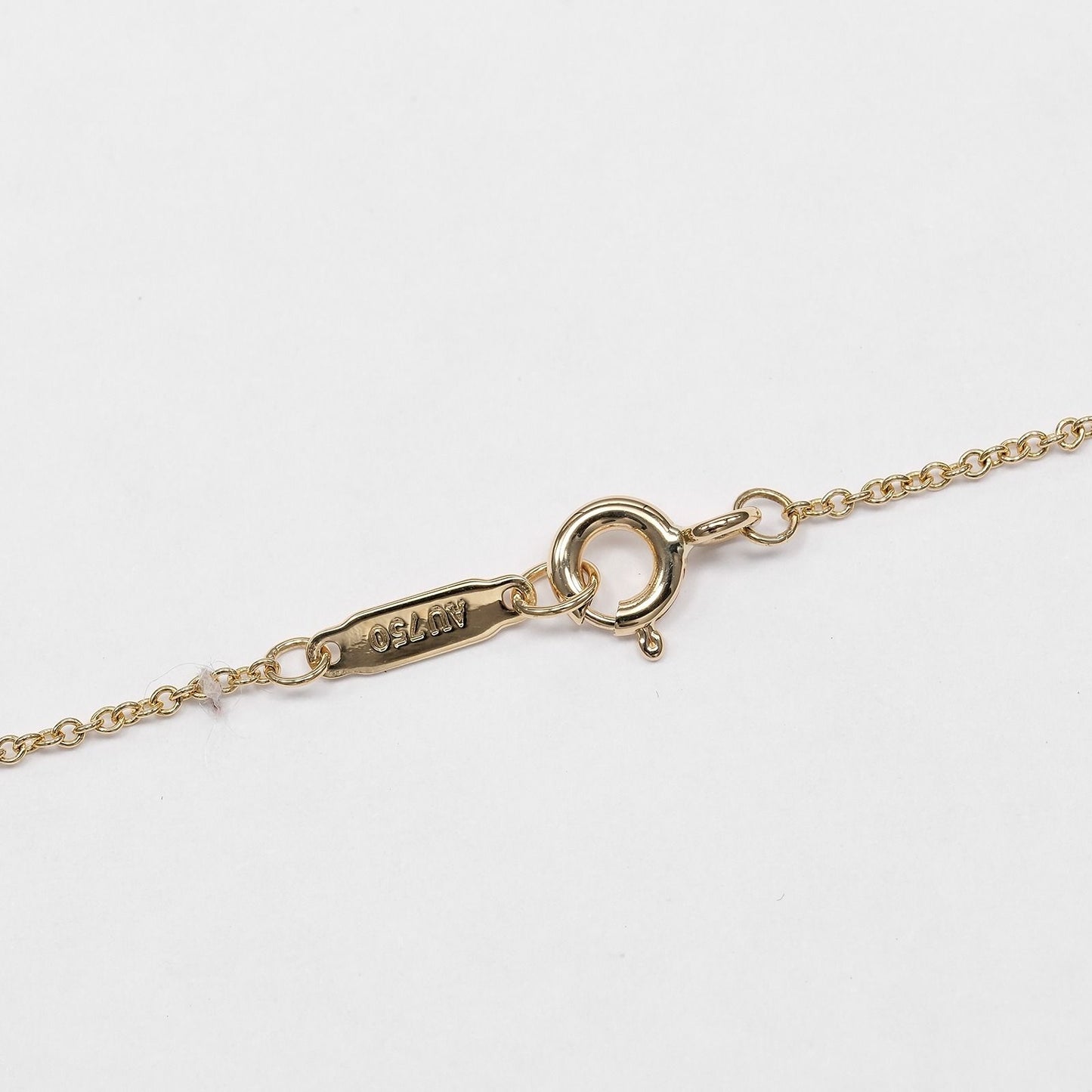 Tiffany & Co Oval Key 18k Yellow Gold Diamond Necklace — view 5