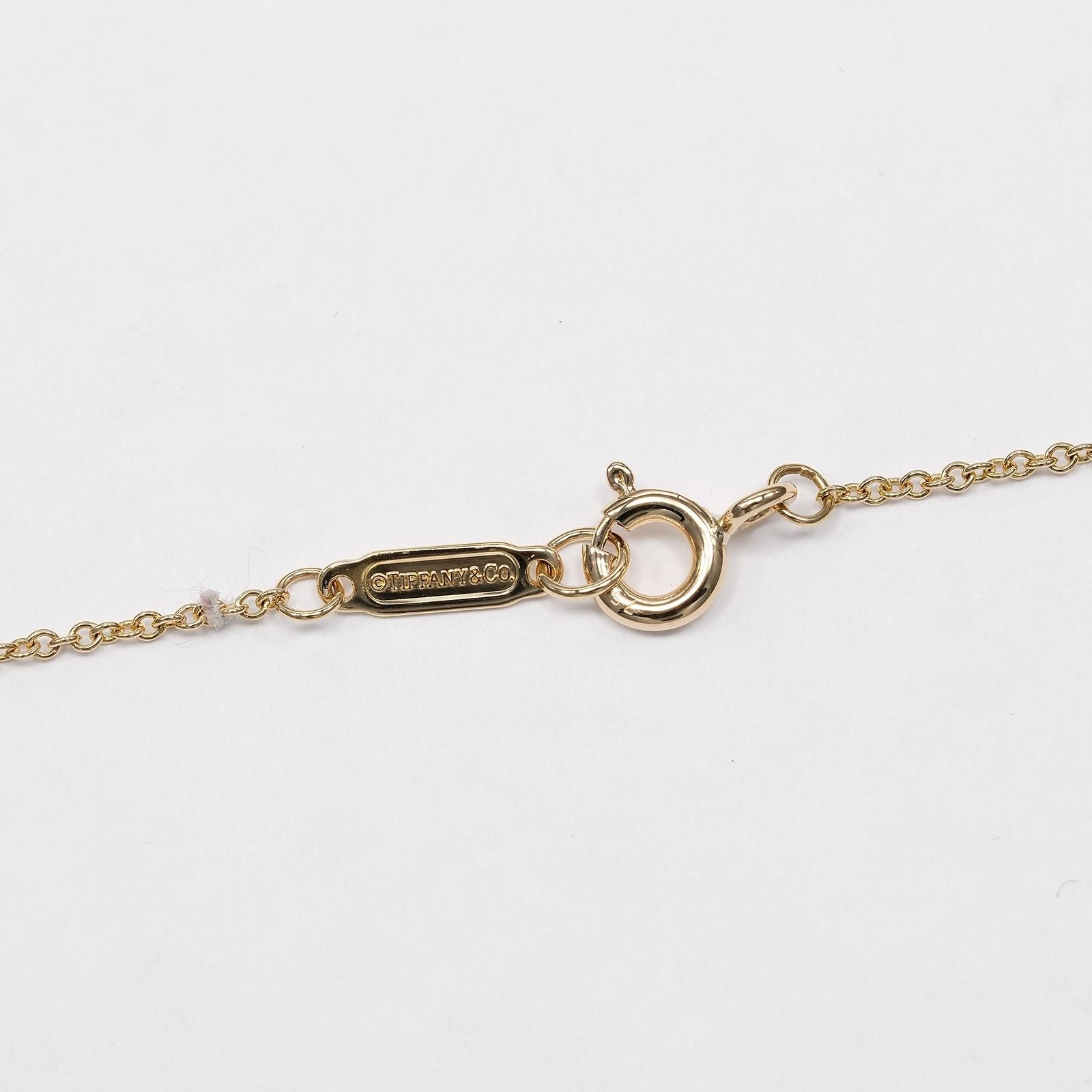 Tiffany & Co Oval Key 18k Yellow Gold Diamond Necklace — view 6