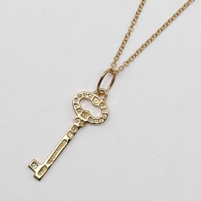 Tiffany & Co Oval Key 18k Yellow Gold Diamond Necklace — view 3