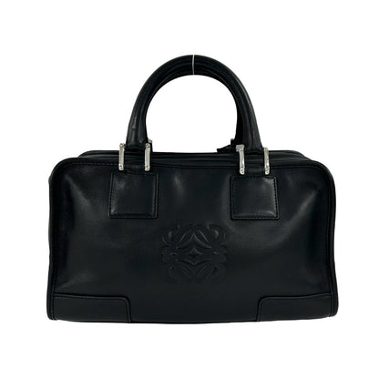 Loewe Amazona 28 Anagram Logo Leather Mini Boston Bag Tote Black — view 3