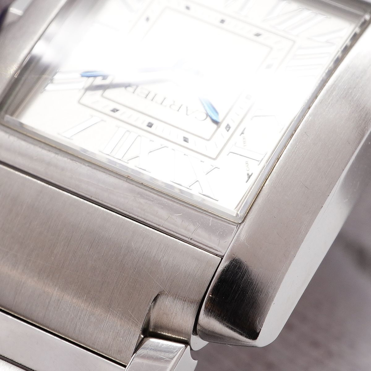 Cartier Tank Francaise SM Silver Dial Watch — view 7