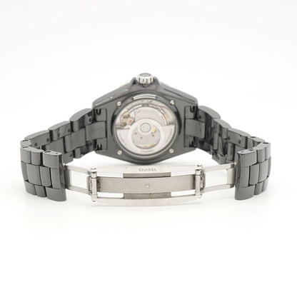 Chanel J12 Caliber 12.1 Diamond Bezel Black Dial Watch — view 4