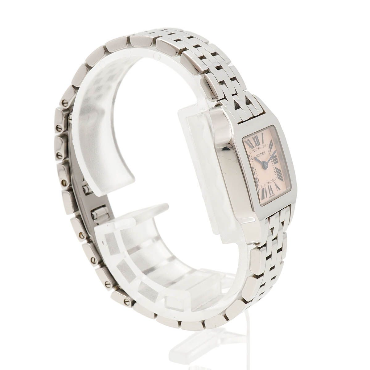 Cartier Santos Demoiselle SM Pink Dial Watch — view 3