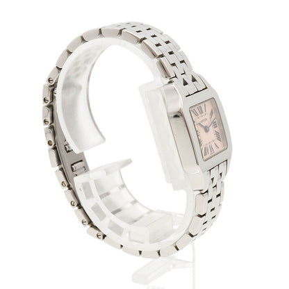 Cartier Santos Demoiselle SM Pink Dial Watch — view 3