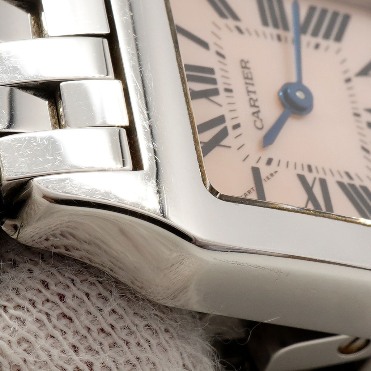 Cartier Santos Demoiselle SM Pink Dial Watch — view 8