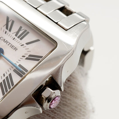 Cartier Santos Demoiselle SM Pink Dial Watch — view 7
