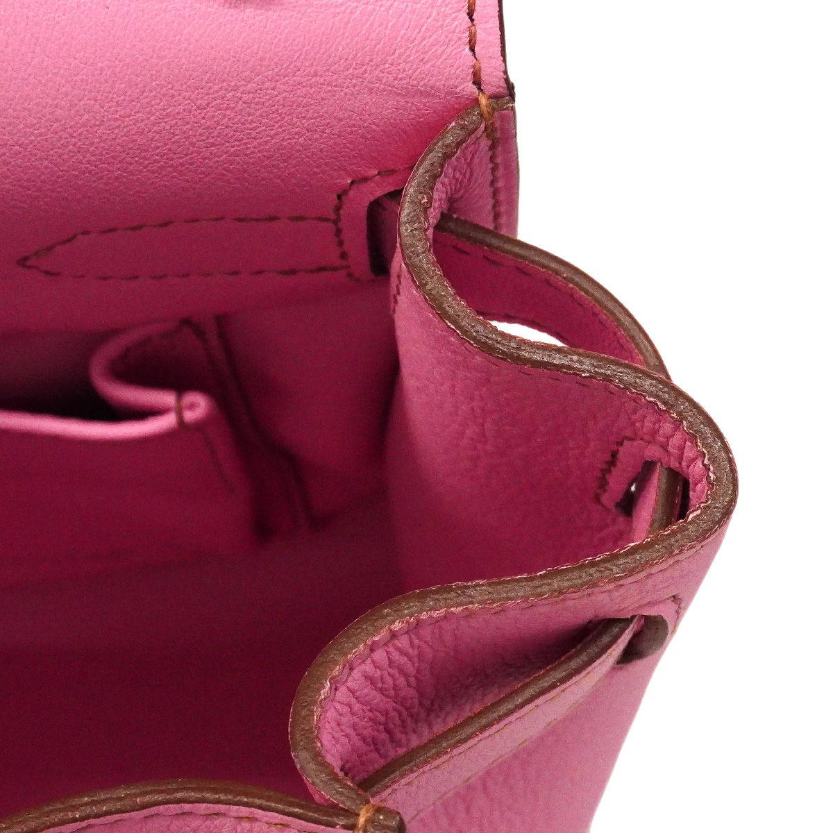 Hermes Shoulder Bag Jypsiere 28 Swift Pink Silver — view 7