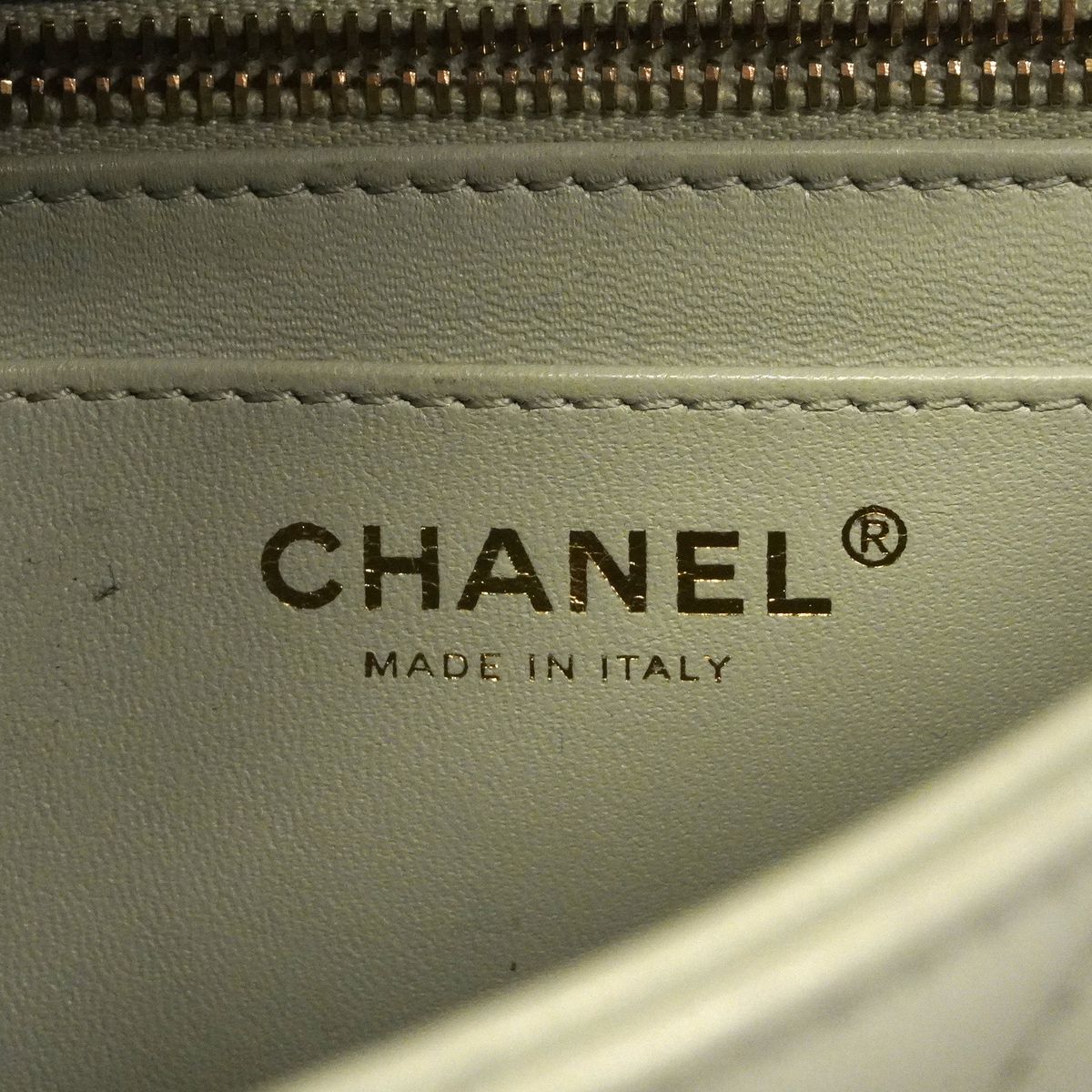 Chanel Shoulder Bag Mini Quilted Lambskin Green Champagne Gold — view 5