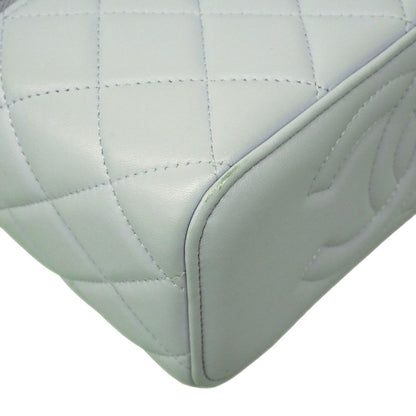 Chanel Vanity Bag Quilted Lambskin Sky Blue Champagne Gold 2-Way Bag — view 6