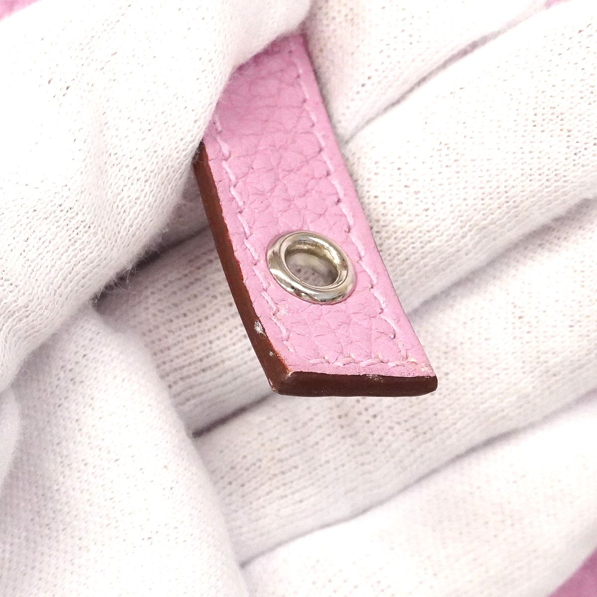 Hermes Handbag Picotin Lock PM Taurillon Clemence Mauve Sylvestre Silver — view 8