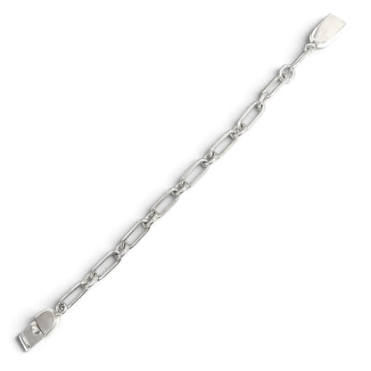 Gucci Oval Link Chain Bracelet Silver — view 3