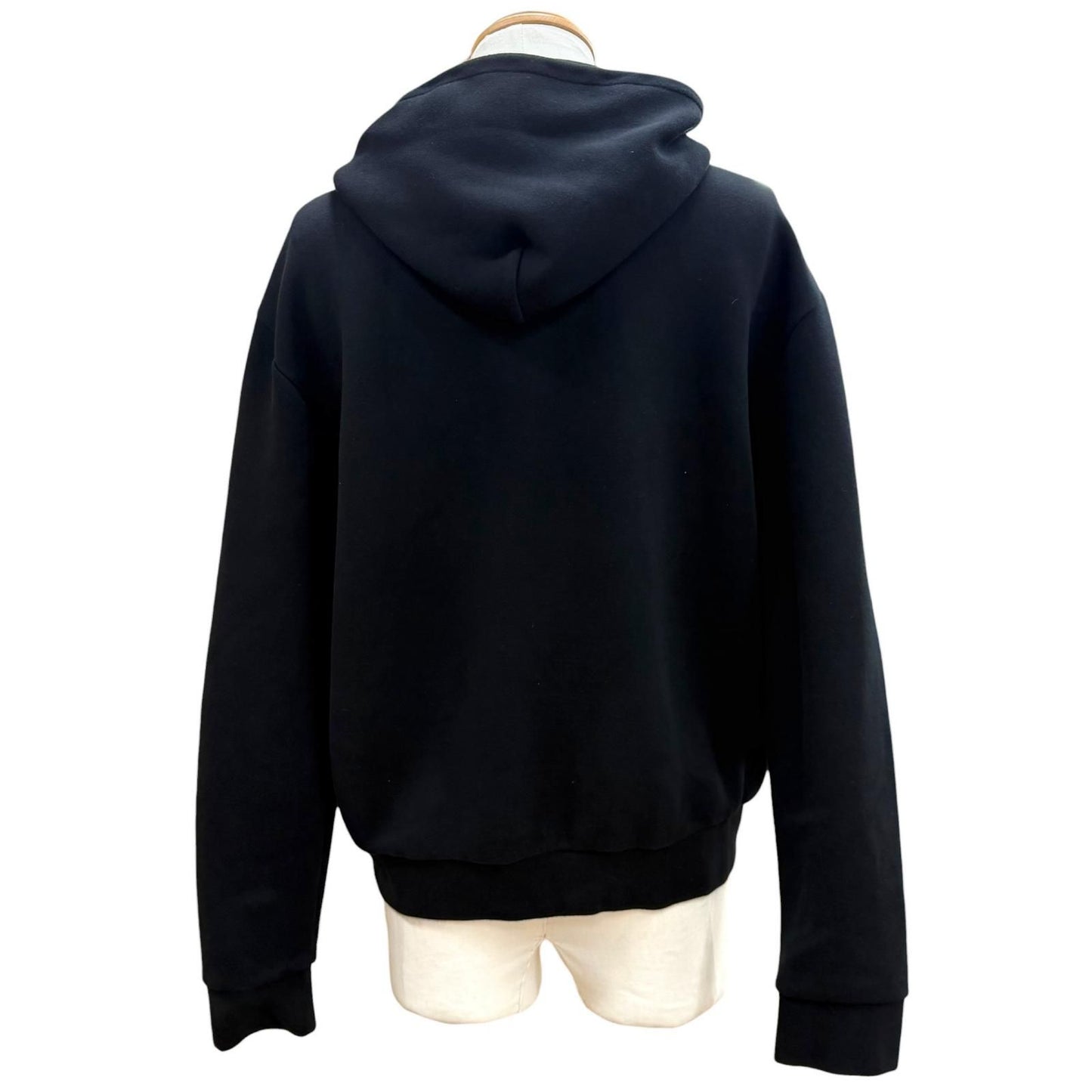 Louis Vuitton Logo Embroidery Embroidered Zip Jersey Hoodie Black — view 4