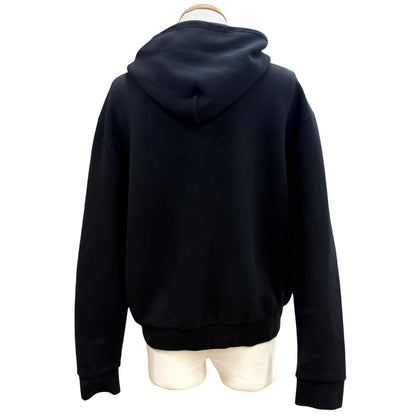 Louis Vuitton Logo Embroidery Embroidered Zip Jersey Hoodie Black — view 4
