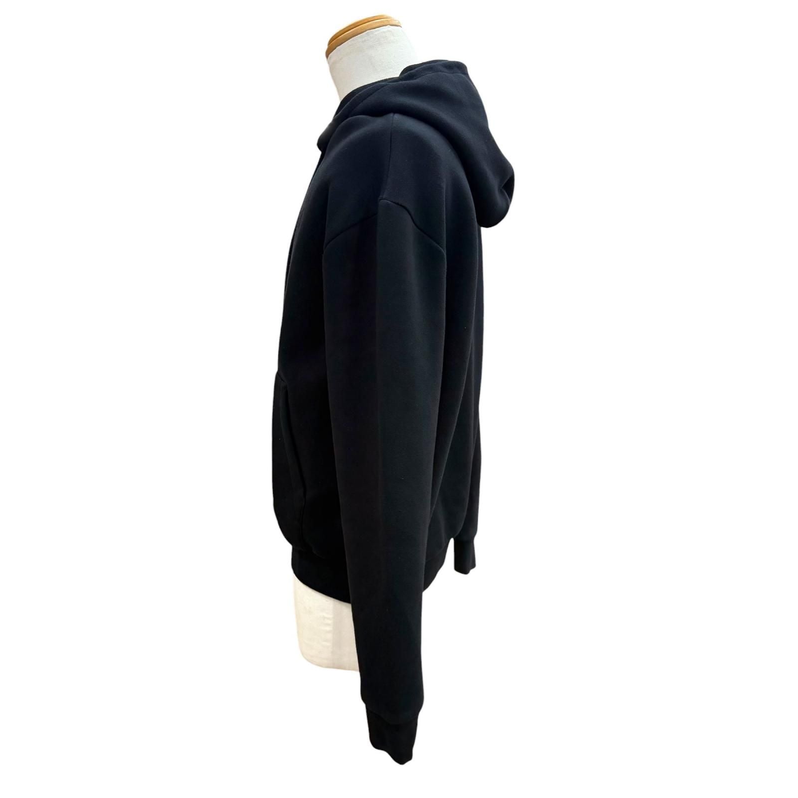 Louis Vuitton Logo Embroidery Embroidered Zip Jersey Hoodie Black — view 3