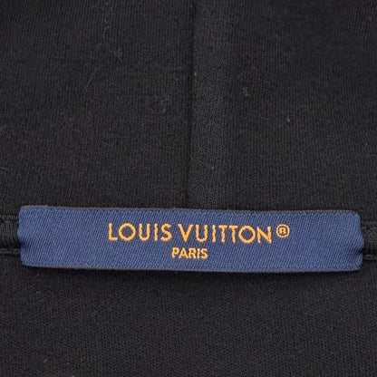 Louis Vuitton Logo Embroidery Embroidered Zip Jersey Hoodie Black — view 8