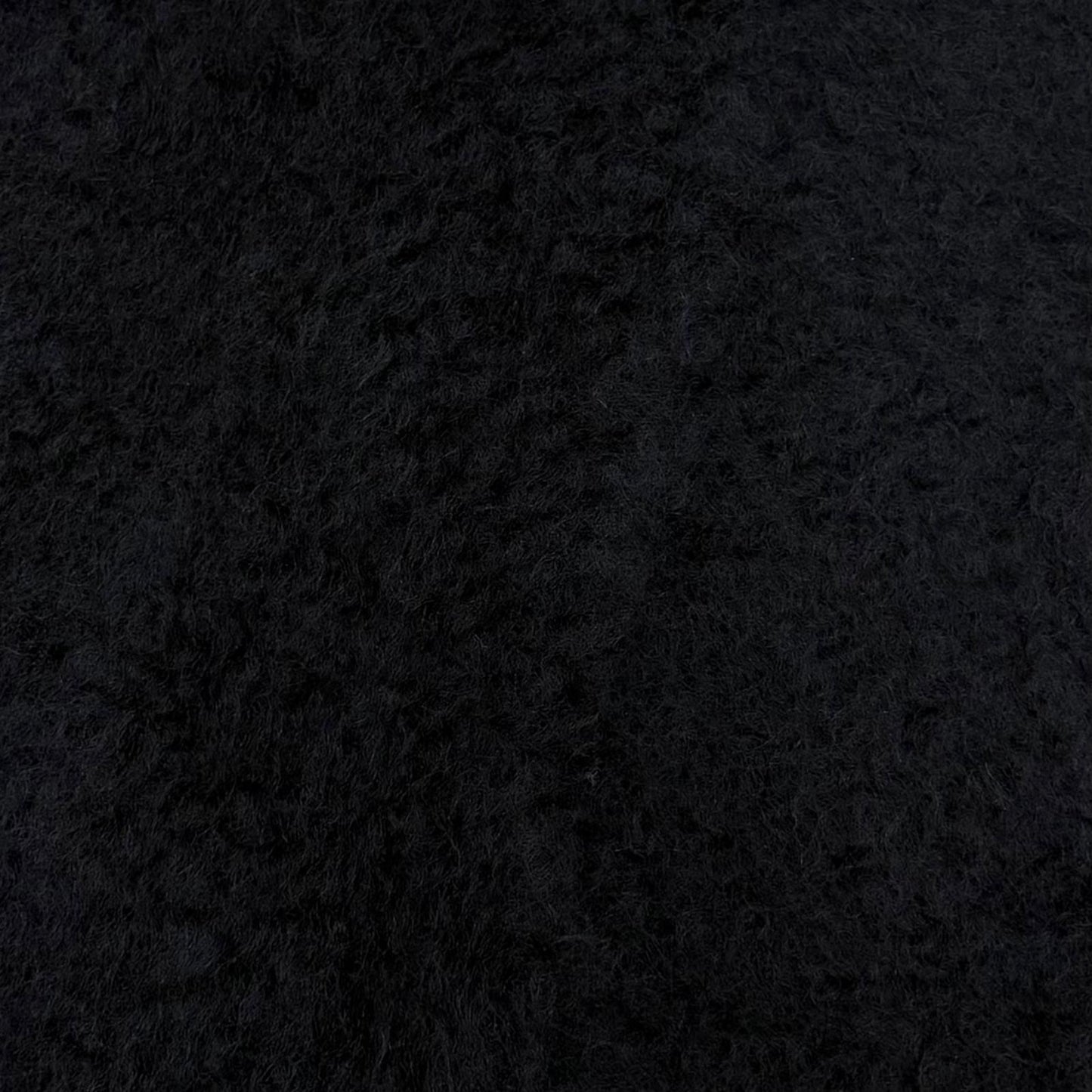 Loewe Mohair Wool Logo Leather Patch Fringe Scarf Dark Navy — view 4