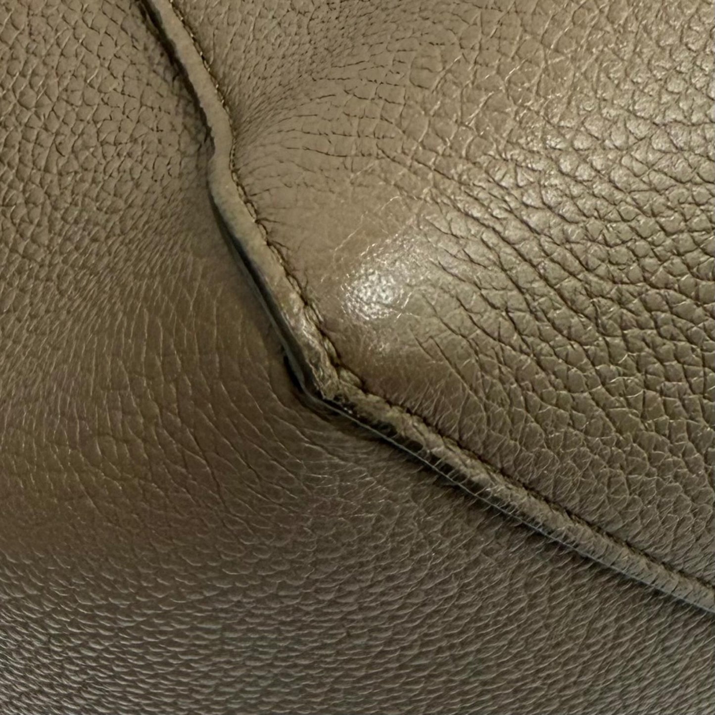 Celine Cabas Phantom Small Taupe Logo Leather Tote Bag — view 8
