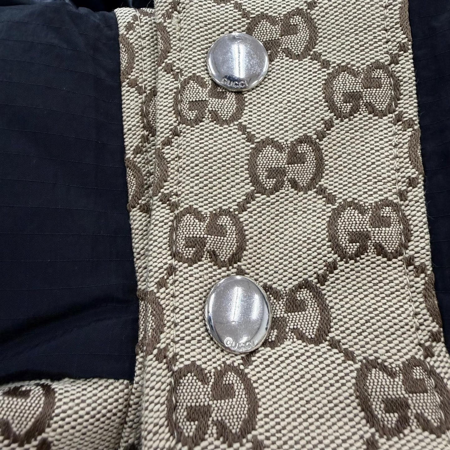 Gucci GG Canvas Bomber Jacket Down Brown 34 — view 7