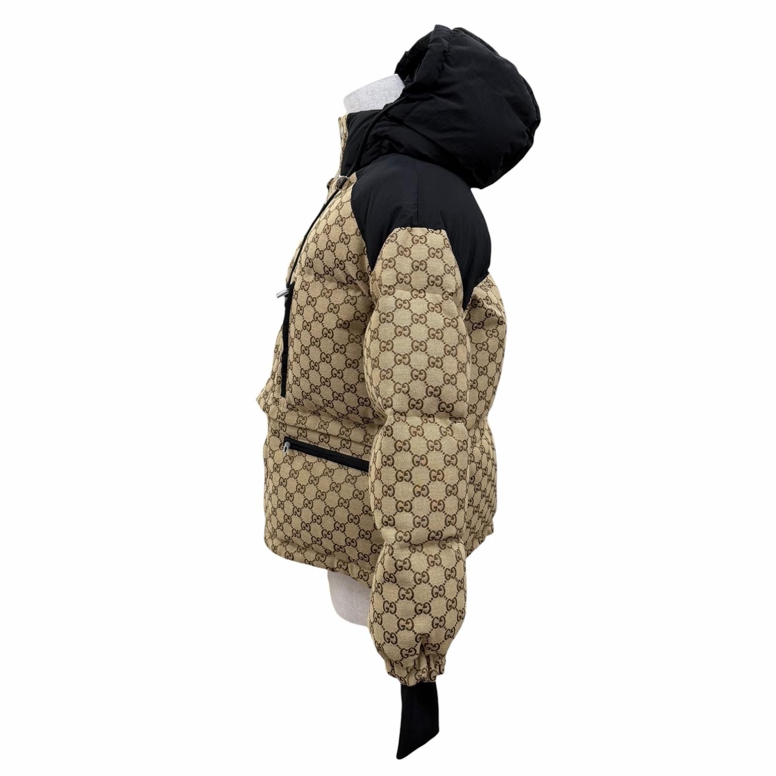 Gucci GG Canvas Bomber Jacket Down Brown 34 — view 4