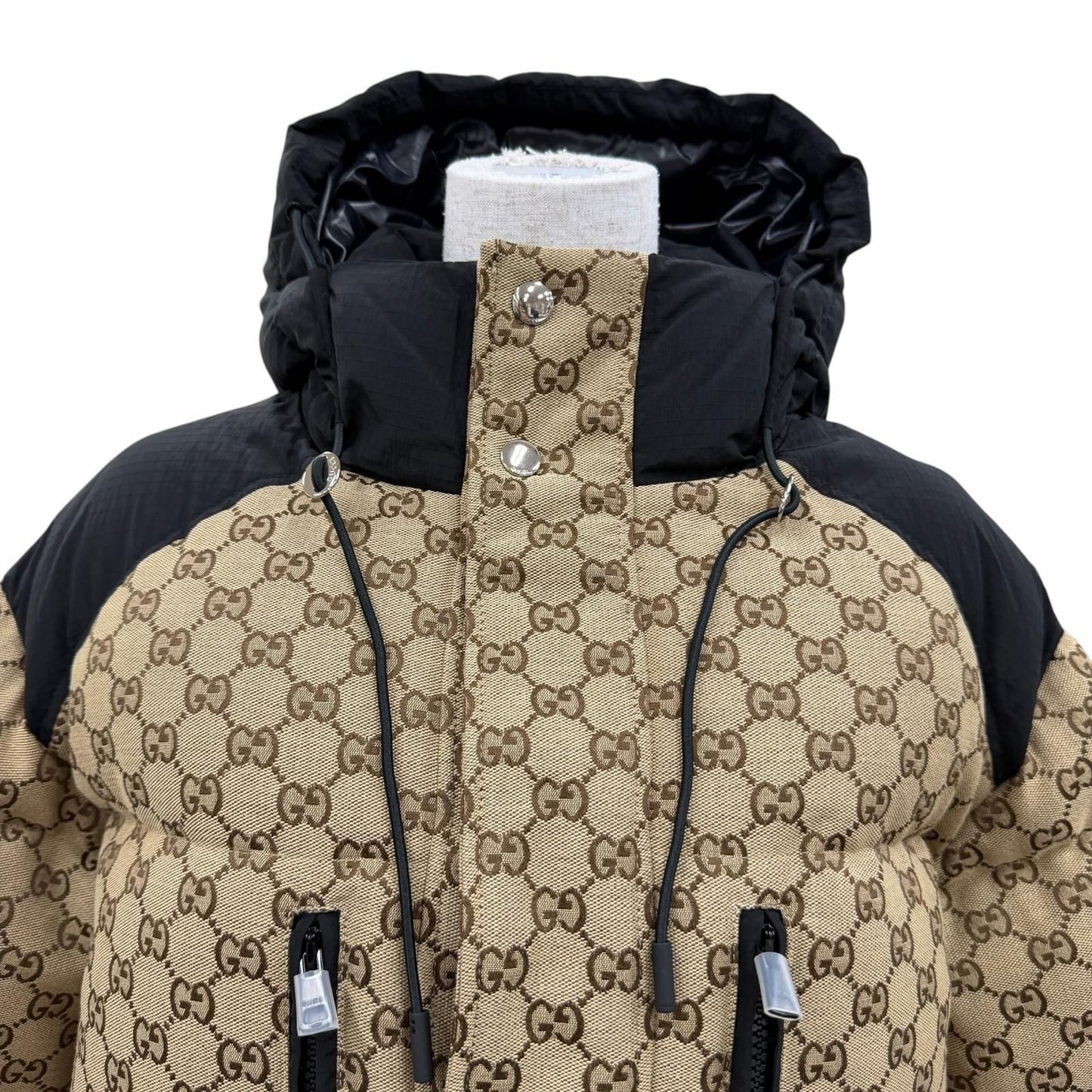 Gucci GG Canvas Bomber Jacket Down Brown 34 — view 3