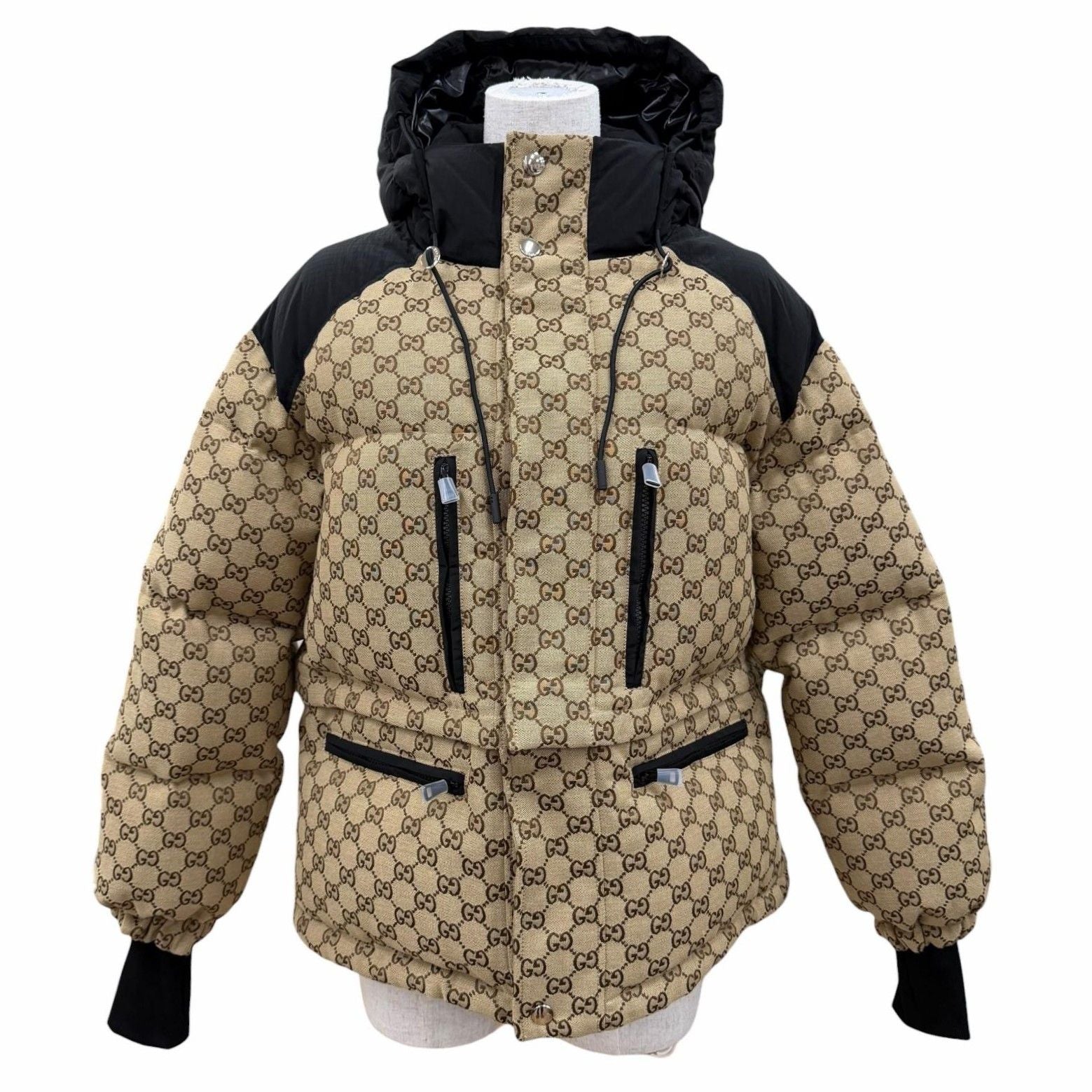 Gucci GG Canvas Bomber Jacket Down Brown 34