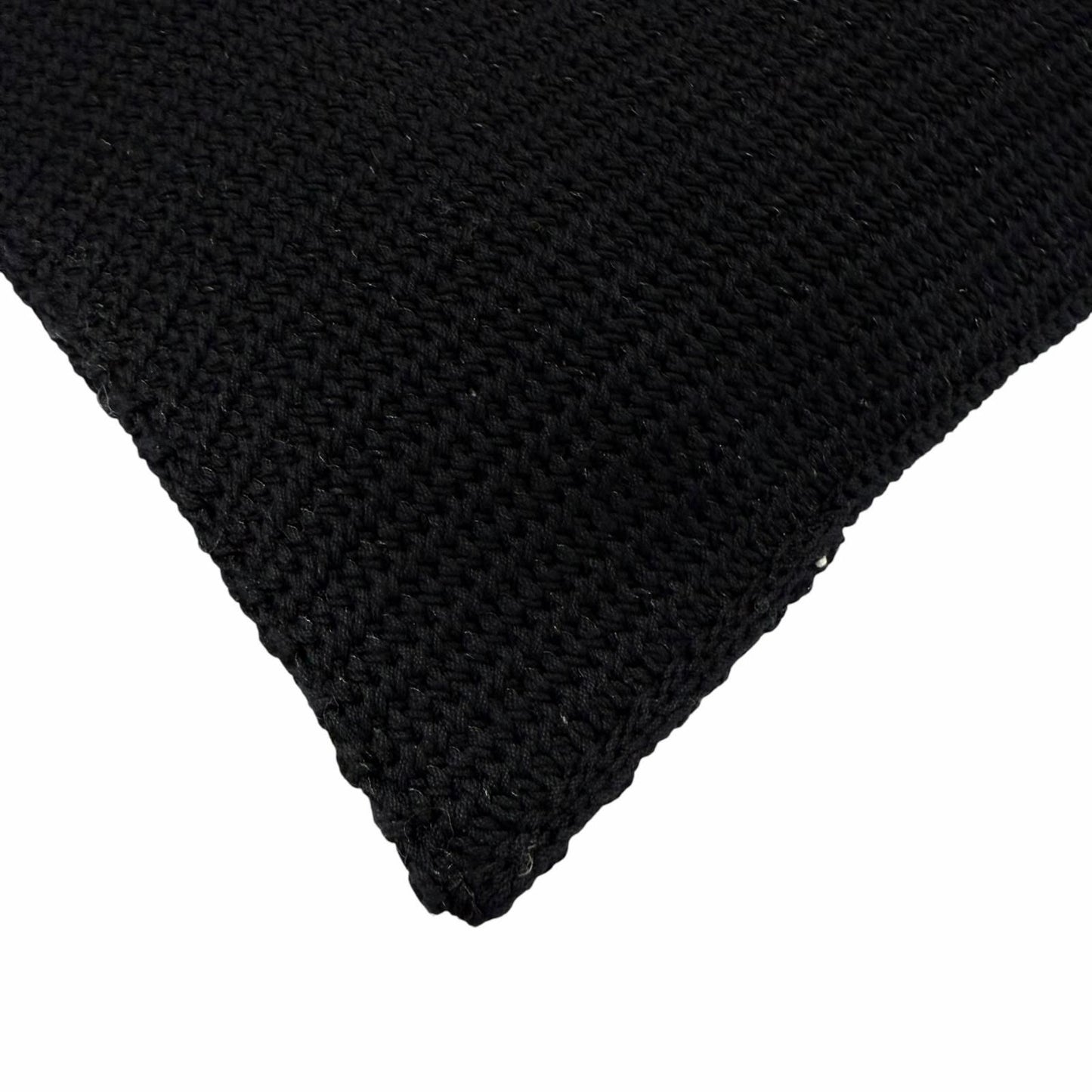 Celine Clochette Logo Strap Knit Shoulder Bag Black White — view 7