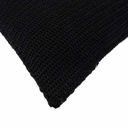 Celine Clochette Logo Strap Knit Shoulder Bag Black White — view 7