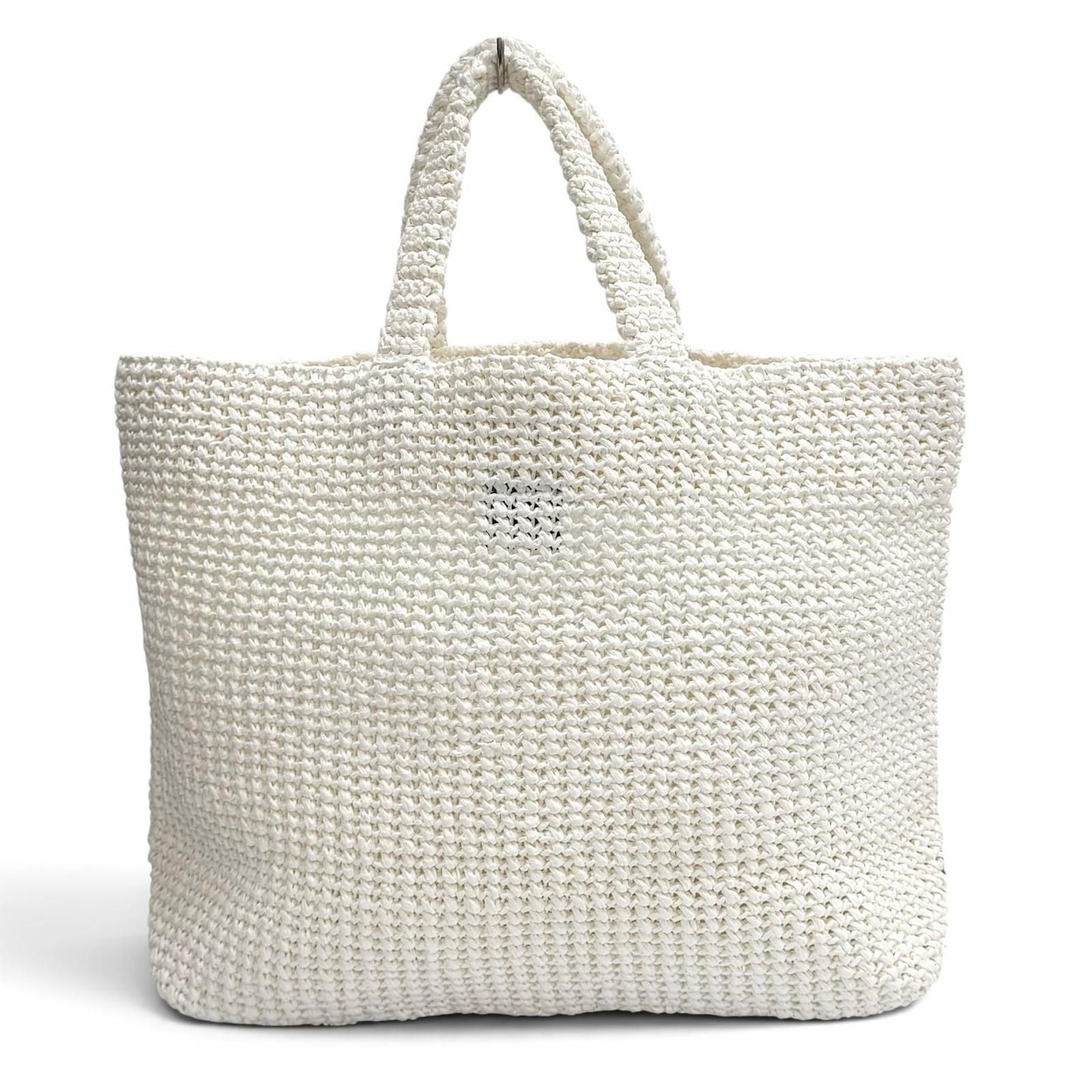 Prada Clochette Tote Bag Triangle Logo Design White — view 4