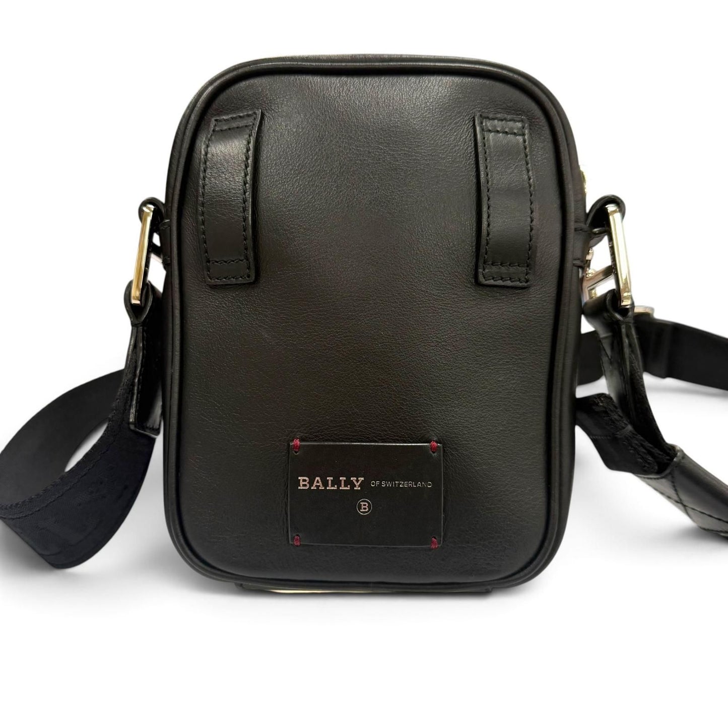 Bvlgari Bally Heyot Leather 2-Way Cross Belt Bag Black Silver — view 4