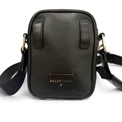 Bvlgari Bally Heyot Leather 2-Way Cross Belt Bag Black Silver — view 4