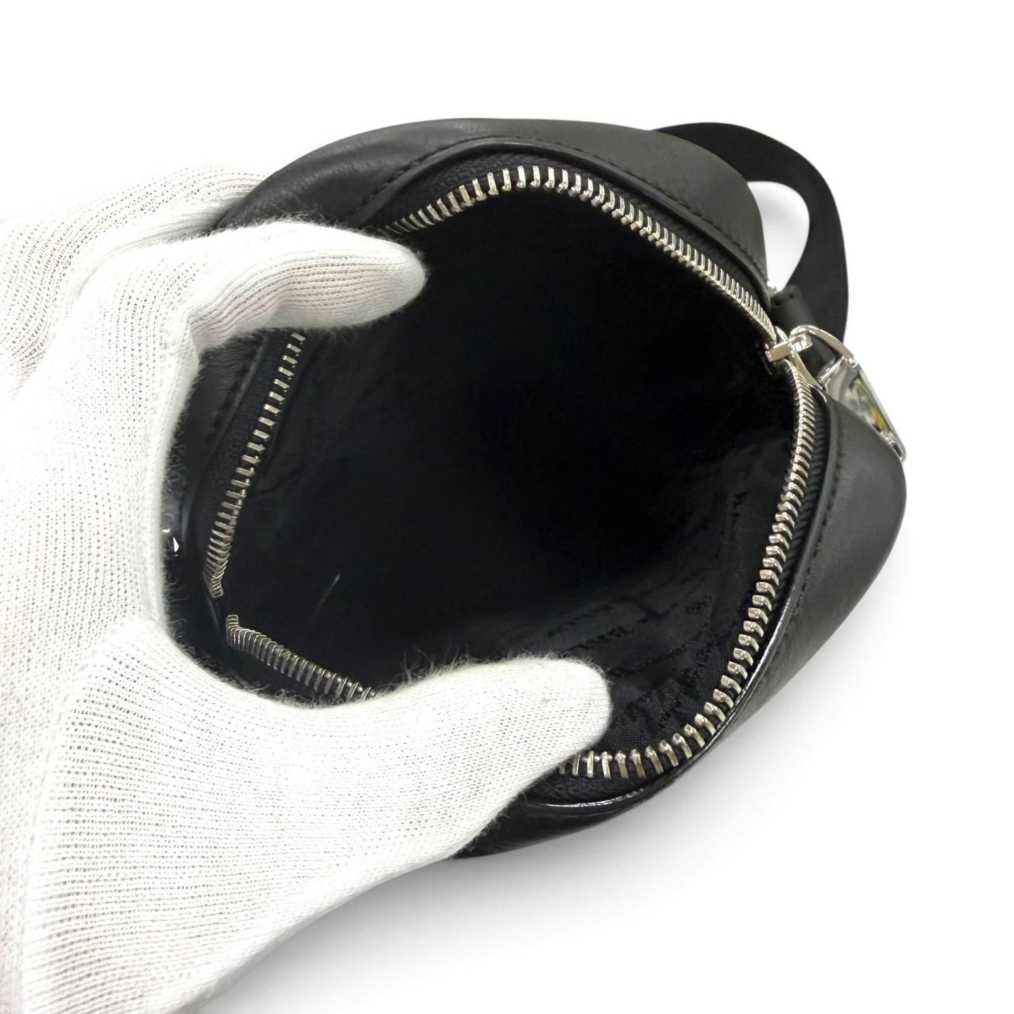 Bvlgari Bally Heyot Leather 2-Way Cross Belt Bag Black Silver — view 7