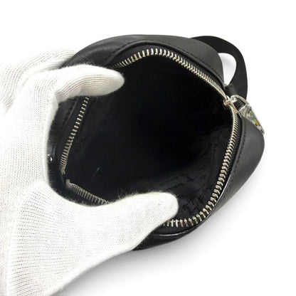 Bvlgari Bally Heyot Leather 2-Way Cross Belt Bag Black Silver — view 7