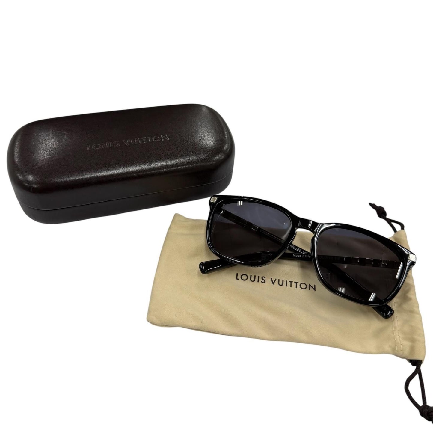 Louis Vuitton Conviction Sunglasses Black Silver 57 18 Demo Lens Eyewear — view 2