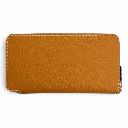 Hermes Azap Long Veau Epsom Gold Silver Silk'in Zip Around Wallet — view 3